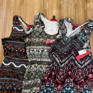 Bohemian Patterned Razorback Tanks
